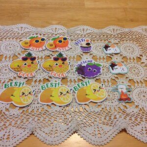 Scented fruit and dessert stickers